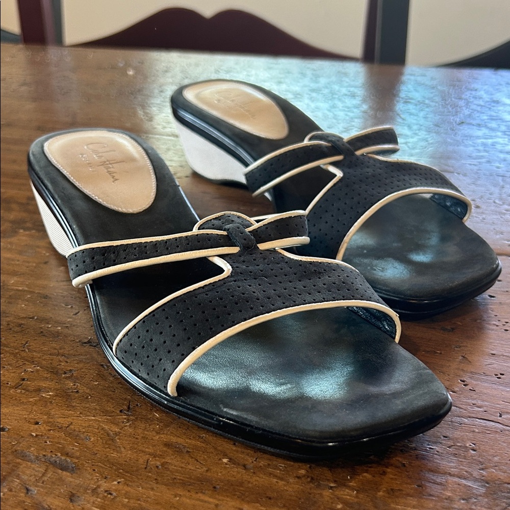 Cole Haan Black and White Women's Sandals